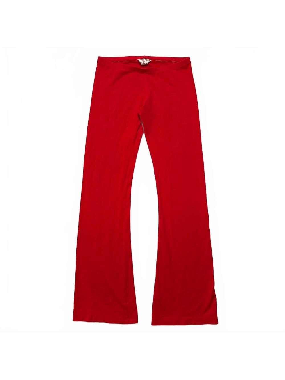 VTG Y2K Hard Tail Forever Flare Leg Yoga Sweatpants Women's M Red Lounge Stretch
